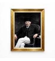 Tablore Atatürk Karizmatik Oturan Poz Tablo