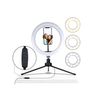 Yüksek Kaliteli 10 inç LED Işıklı Masaüstü Tripod, TikTok ve Makyaj İçin