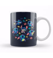 Cute Stitch Pattern Kupa Bardak Porselen