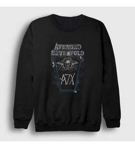 Presmono Unisex Siyah Coffin Avenged Sevenfold Sweatshirt 15579tt