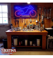 Destina Ahşap Kişiselleştirilebilir Racing Neon Led Tablo-Neon Led- Led Tablo