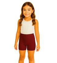 Parlak Likra Kısa Tayt-Çocuk (Fuşya)