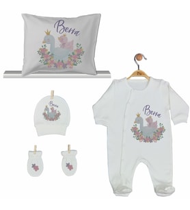 Pia Baby Gl 2203 İsme Özel Yastık Tulum Set