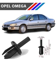Opel Omega Davlumbaz Klipsi 1404926 M1696-5 25 Adet