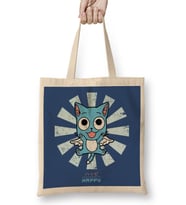 Happy Fairy Tail Retro Japanese Bez Çanta Uzun Saplı