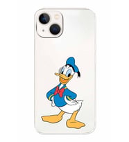 Apple iPhone 13 Mini Uyumlu Kamera Korumalı Tıpalı Kapak Donald Duck TasarımlıŞeffaf Kılıf