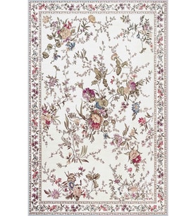 Eliana Home Baskılı, Yıkanabilir Kaymaz Taban Salon Halısı LNA1481 100x150 cm (Bej)