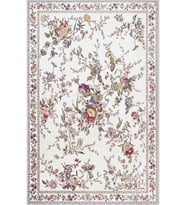 Eliana Home Baskılı, Yıkanabilir Kaymaz Taban Salon Halısı LNA1481 100x150 cm (Bej)