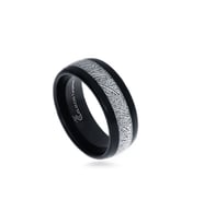 Erkek Beyaz Çizgi Detay Tungsten Yüzük