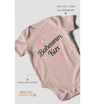 Babasının Kızı Kısa Kollu Bebek Body %100 Pamuk
