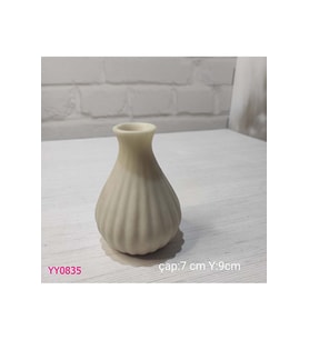 YY0835 Dikey Çizgili Vazo Silikon Kalıp