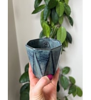 Geometrik Mug- Mavi (Kahverengi-Mavi)