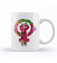 Awesome Floral Fist Hippie Power Hipster Peace Kupa Bardak Porselen