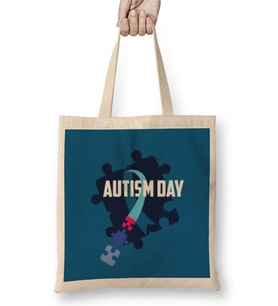 Autism Awareness Day Bez Çanta Uzun Saplı