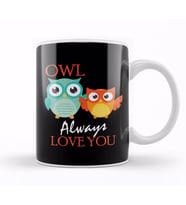 Cute Owl Always Love You Romantic Adorable Owl Pun Kupa Bardak Porselen