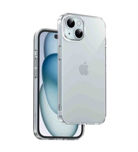 Fuchsia iPhone 15 ile Uyumlu Crystal Şeffaf Slim Kılıf