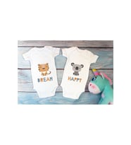 Özel Tasarım Lisanslı Dream Tiger Happy Koala Ikili Bebek Body Anne Baba Bebek Badi Zıbın
