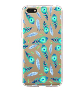 PrintiFy Huawei Honor 7S ile Uyumlu 1mm Slim Fit Nazar Boncuğu 3 Baskılı Şeffaf  Kılıf