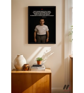 Film Alıntısı Portre Poster, Siyah Çerçeveli Duvar Tablosu - Motivasyon No:0856
