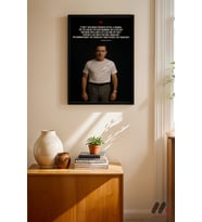 Film Alıntısı Portre Poster, Siyah Çerçeveli Duvar Tablosu - Motivasyon No:0856