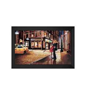 Manzara Temalı Kanvas Tablo 50 x 70 cm Siyah Çerçeve