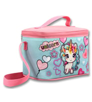 Ümit Çanta 5049 Isı Yalıtımlı Kız Çocuk (Bebek Unicorn Baskılı, Pembe Turkuaz Renkli) Beslenme Çantası (Çok Renkli)