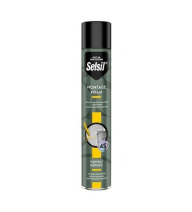 Selsil Poliüretan Montaj Dolgu Köpüğü PU Köpük 845 gr. (Sarı)
