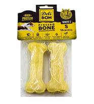 DELİBON DERİ PRES KEMİK 12CM S BOY 2Lİ PAKET BEYAZ 12CMX2AD.