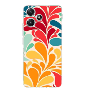 PrintiFy Xiaomi Redmi 12 ile Uyumlu Retro Color 5  Kamera Korumalı Şeffaf  Kılıf