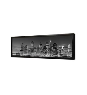 New York Gece Çerçeveli Mdf Tablo