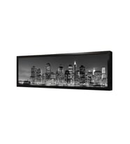 New York Gece Çerçeveli Mdf Tablo