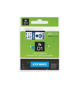 Dymo D1 Şerit 9 MM x 7 Metre Beyaz/Mavi D1 Yedek Şerit