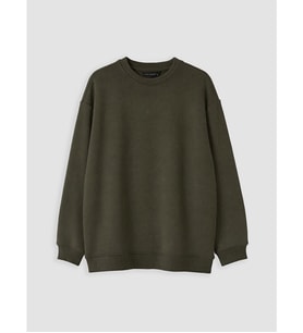 LCW Modest Haki Bisiklet Yaka Kadın Sweatshirt Tunik
