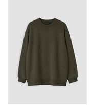 LCW Modest Haki Bisiklet Yaka Kadın Sweatshirt Tunik