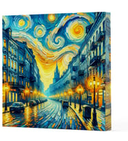 Van Gogh 6 Sokak - Çizgisiz Yan Boyamalı Defter