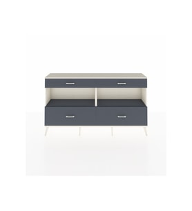 Arges Konsol 2 Raflı 4 Çekmeceli  176x30x99 Aytaşı-Antrasit