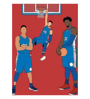 Sixers'ın 3 Büyük Tablo Ahşap Poster Dekoratif
