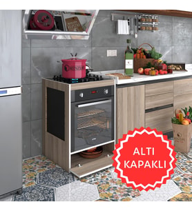 Kenzlife ankastre modülü kabini vanadyum3 crd fırın ocak dolabı kapaklı (Karışık)