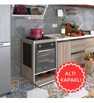 Kenzlife ankastre modülü kabini vanadyum3 crd fırın ocak dolabı kapaklı (Karışık)