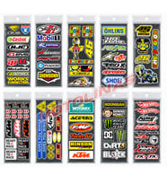 Motosiklet Sponsor Sticker Etiket Seti Fosforlu Folyo Karışık 10 Model