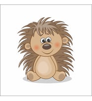 Sevimli Kirpi Sticker Duvar Sticker 25x15 CM