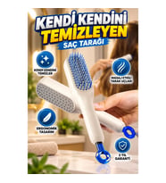 Otomatik Temizlenen Masaj Başlıklı Ergonomik Saç Tarağı