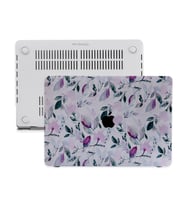 MacBook Pro Retina Kılıf HardCase A1425 A1502 2012/2015 ile Uyumlu Kılıf MS97 (Gri - Lila)