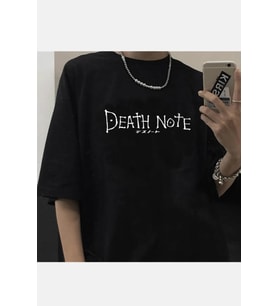 Death Note Yazılı Siyah Tişört