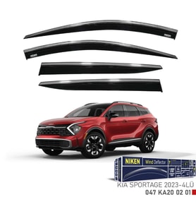 Kia Uyumlu Sportage -2023 Kromlu Cam Rüzgarlığı 4Lü Parça