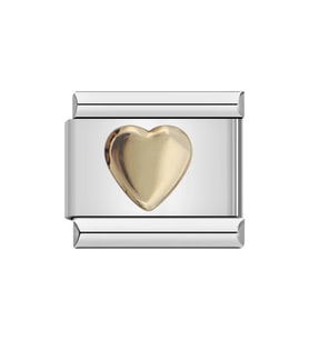 Gold Kalp Çelik İtalyan Charm