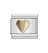 Gold Kalp Çelik İtalyan Charm