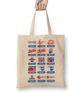 Pepsi Logo 04 Bez Çanta Uzun Saplı