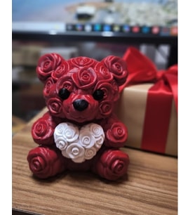 10 Cm 3D Kalp Tutan Ayıcık Dekoratif Sevgililer Günü Hediyesi