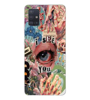 Samsung Galaxy A51 Uyumlu Aesthetic Kolaj Desenli Şeffaf Telefon Kılıfı